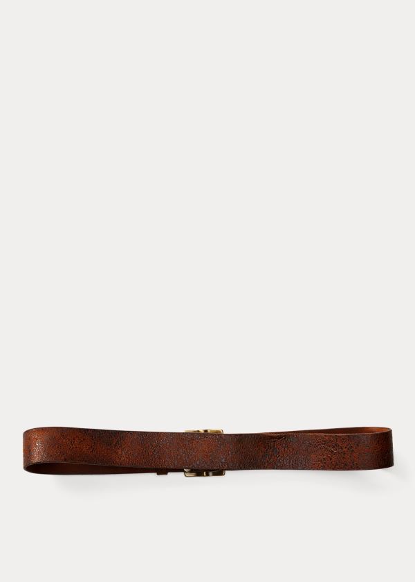 Men's Ralph Lauren Distressed Leather Belt | 086154GDL